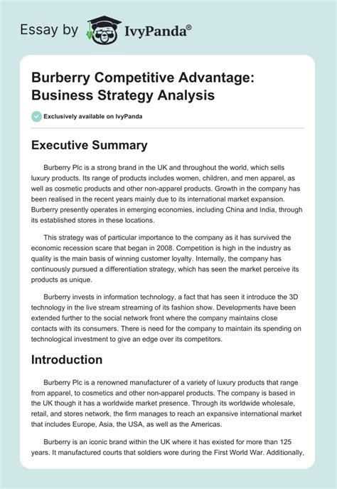 burberry business objectives|Burberry plc strategy.